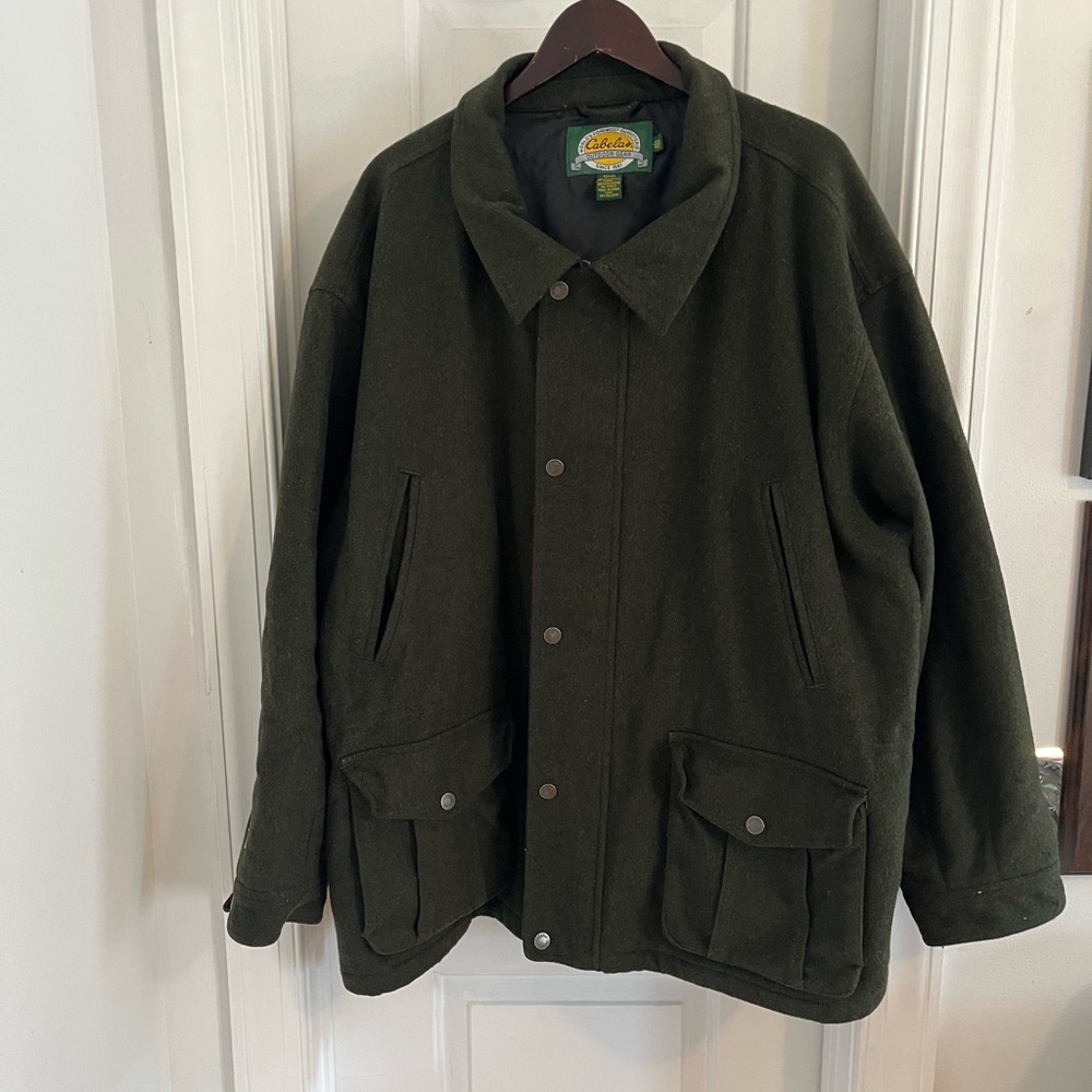 Cabela’s Wool Alpaca Field Coat, Dark Olive‎